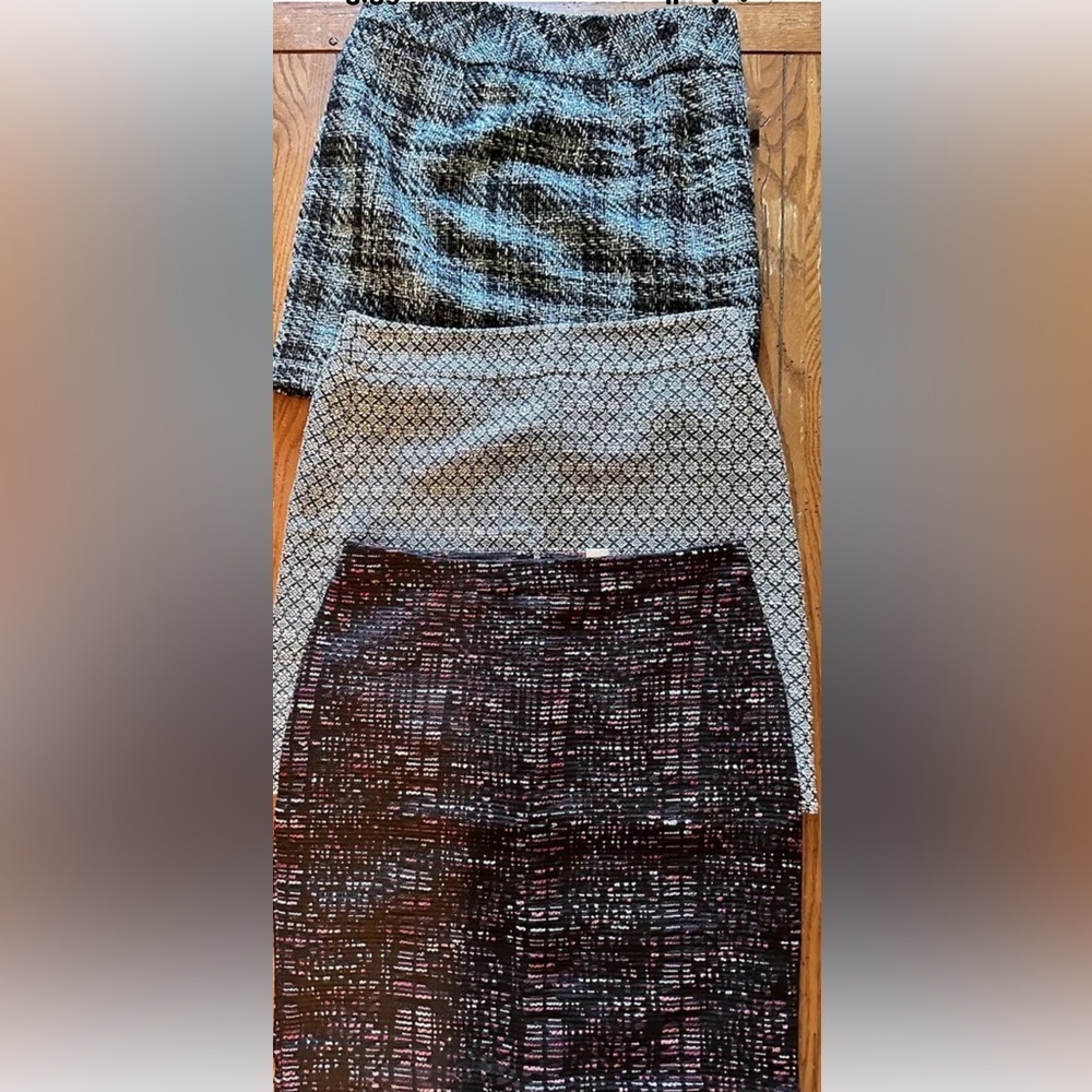Anne Taylor Loft Pencil Skirt  Lot 3 Size 4 All Multicolor Lined EUC